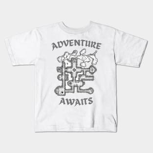 Adventure Awaits! Dungeons & Dragons DnD Print Kids T-Shirt